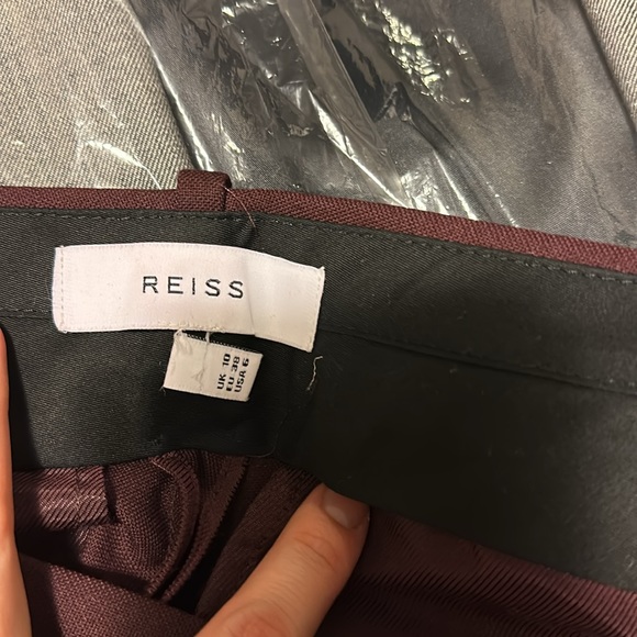 Reiss burgundy suit set tried on once pants and jacket - Picture 6 of 6